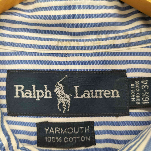 ラルフローレン RALPH LAUREN YARMOUTH ストライプ柄ポニー刺繍BDシャツ メンズ 16 1/2 34