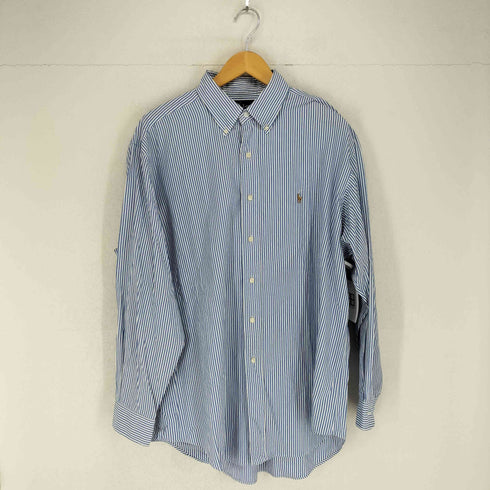 ラルフローレン RALPH LAUREN YARMOUTH ストライプ柄ポニー刺繍BDシャツ メンズ 16 1/2 34