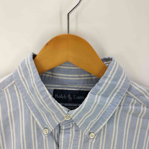 ラルフローレン RALPH LAUREN CLACCIC FIT ポニー刺繍 ボタンダウン L/S ストライプ シャツ メンズ 16 1/2