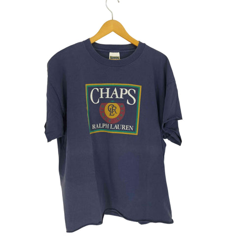 チャップスラルフローレン CHAPS RALPH LAUREN USA製 両面プリントクルーネックTシャツ メンズ