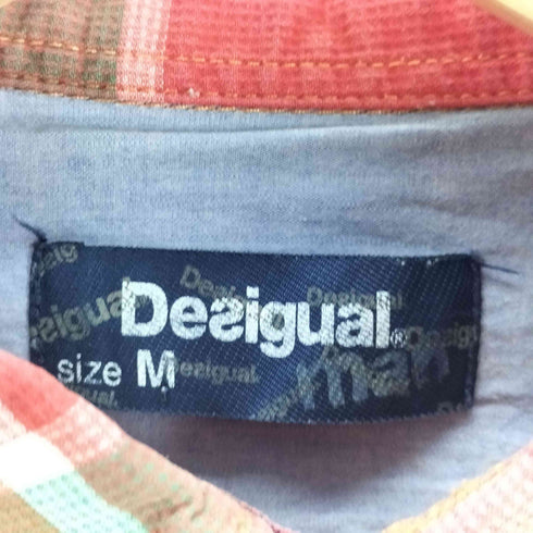 デシグアル Desigual CAM TROLE 落書き チェックシャツ メンズ JPN:M