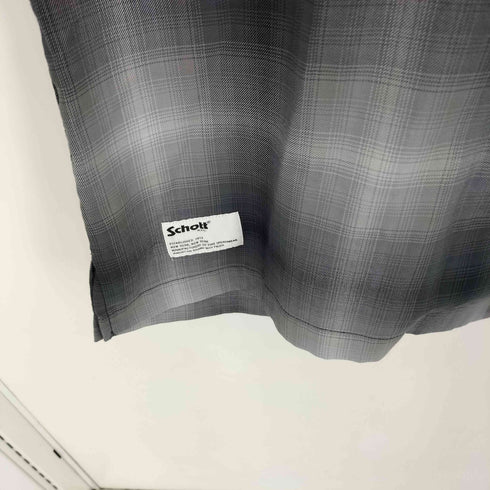 ショット Schott OMBRE SS SHIRT オンブレ チェックシャツ メンズ 2XL