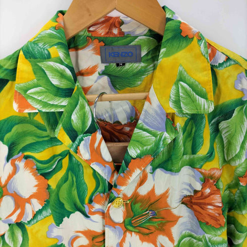 ケンゾー KENZO 80-90S アロハ 開襟 シャツ セットアップ メンズ M