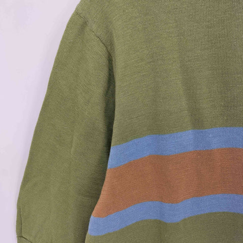 イヴサンローラン Yves Saint Laurent 90s polos 福助期 ロゴ刺繍 コットンリネン 半袖 ニット メンズ L