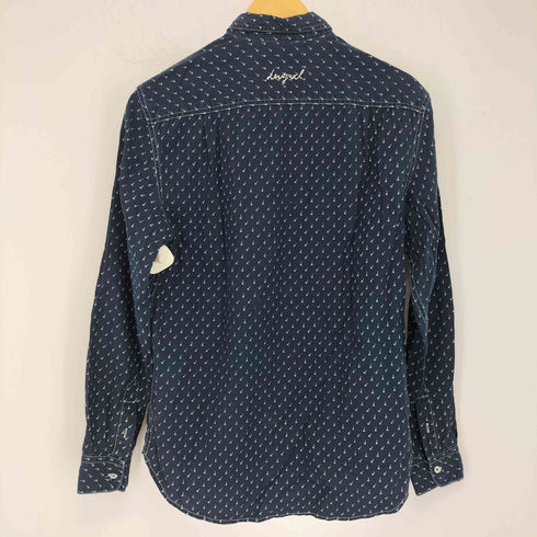デシグアル Desigual CAM AMBROSIO クエスチョンマーク 総柄シャツ メンズ JPN:L