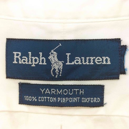 ラルフローレン RALPH LAUREN 90s YAMOUTH PINPOINT OXFORD ポニー刺繍 ボタンダウン 半袖 シャツ メンズ