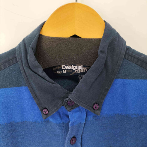 デシグアル Desigual BERNARD ボーダーBDシャツ メンズ JPN:M