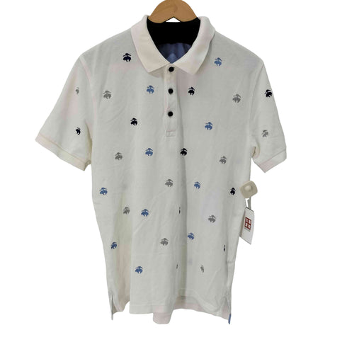 ブルックスブラザーズ BROOKS BROTHERS Slim Fit ロゴ総柄 ポロシャツ メンズ import:L
