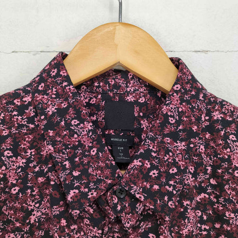 エイチアンドエム H&M 小花柄コットンシャツ メンズ L