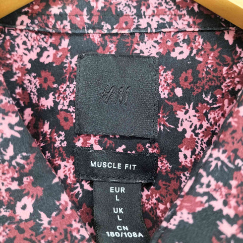 エイチアンドエム H&M 小花柄コットンシャツ メンズ L