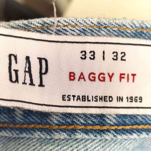 ギャップ Gap 24aw BAGGY FIT RIGI LIGHT WASH DENIM メンズ 33/32