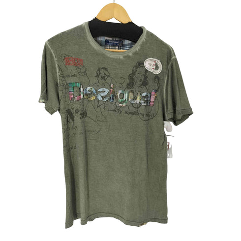 デシグアル Desigual ロゴ刺繍 ガールプリントTシャツ メンズ JPN:M