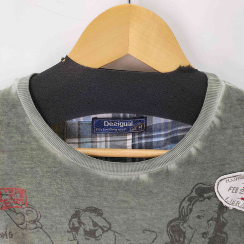 デシグアル Desigual ロゴ刺繍 ガールプリントTシャツ メンズ JPN:M