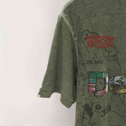デシグアル Desigual ロゴ刺繍 ガールプリントTシャツ メンズ JPN:M