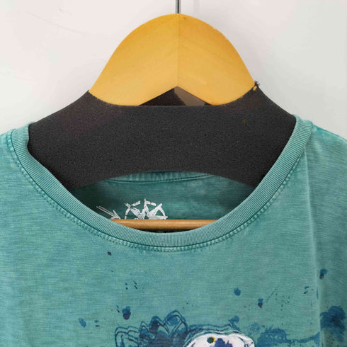 デシグアル Desigual SUPER NEW FLOR TURQUESA 刺繍デザインTシャツ メンズ JPN:M