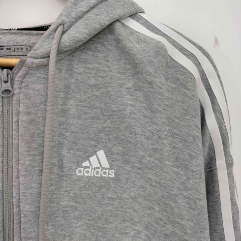 アディダス adidas エッセンシャルズ プラス ルーズフィット スリーストライプス フレンチテリー フルジップパーカー メンズ JPN:M