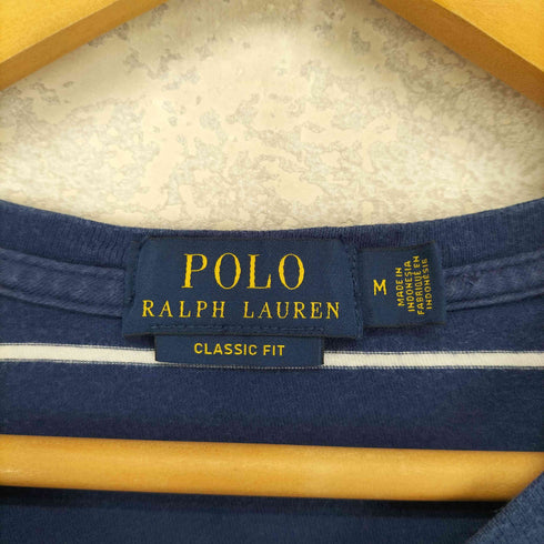 ポロラルフローレン POLO RALPH LAUREN ポケットボーダーVネックTシャツ メンズ M