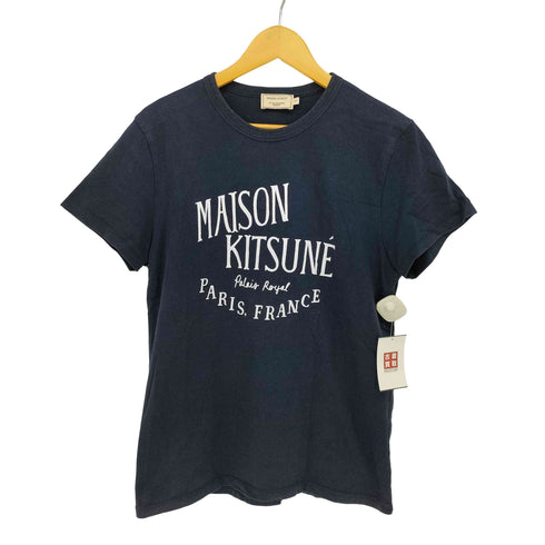 メゾンキツネ MAISON KITSUNE ロゴ クルーネックTシャツ レディース S
