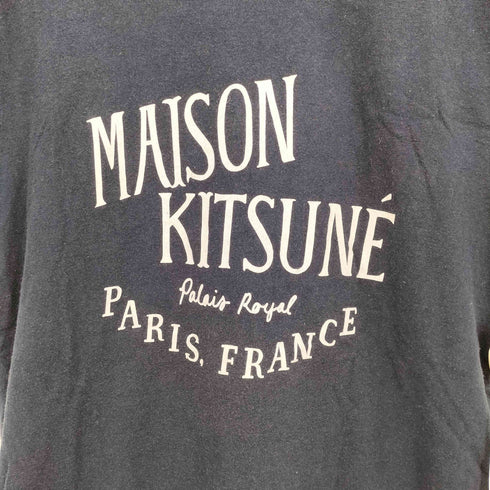 メゾンキツネ MAISON KITSUNE ロゴ クルーネックTシャツ レディース S