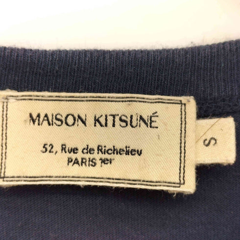 メゾンキツネ MAISON KITSUNE ロゴ クルーネックTシャツ レディース S