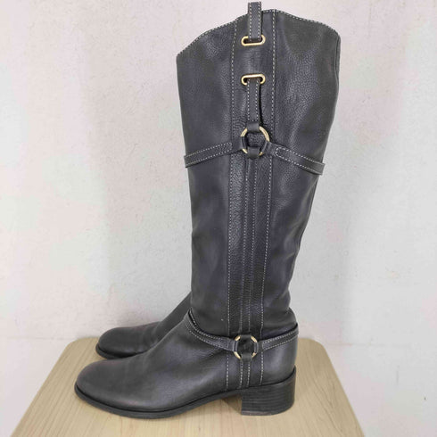 PARLANTI ベルトデザインロングブーツ MADE IN ITALY レディース 39