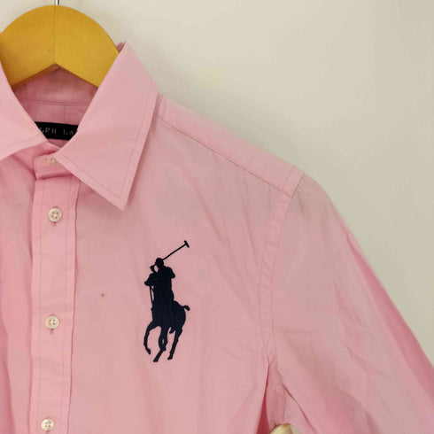 ラルフローレン RALPH LAUREN ビッグ ポニー刺繍 ロゴ レギュラーカラー L/S シャツ レディース JPN:11号