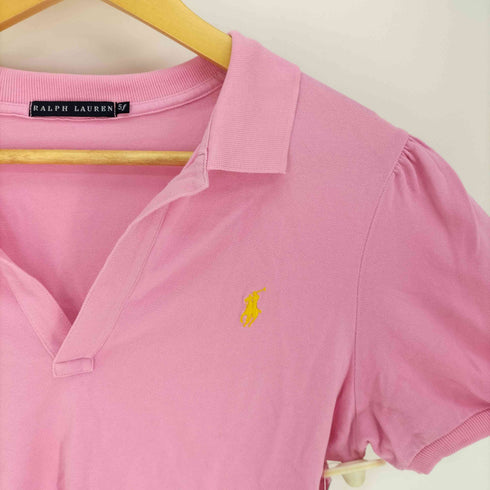 ラルフローレン RALPH LAUREN ポニー刺繍 ロゴ パフスリーブ スキッパー S/S ポロシャツ レディース 5f