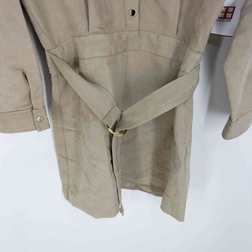 ザラ ZARA スエード調 ベルト ワンピース レディース import:M