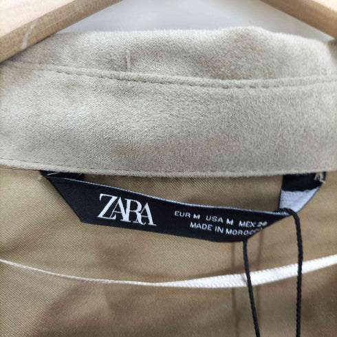 ザラ ZARA スエード調 ベルト ワンピース レディース import:M