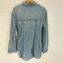 ザラ ZARA サイドギャザー デニムシャツワンピース レディース import:L