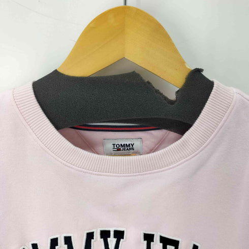 トミージーンズ tommy jeans フラッグ 刺繍ロゴ クルーネックスウェット レディース M