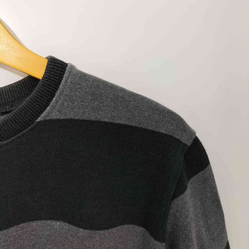バーバリアン BARBARIAN カナダ製 ボーダー L/S クルーネック Tシャツ メンズ L