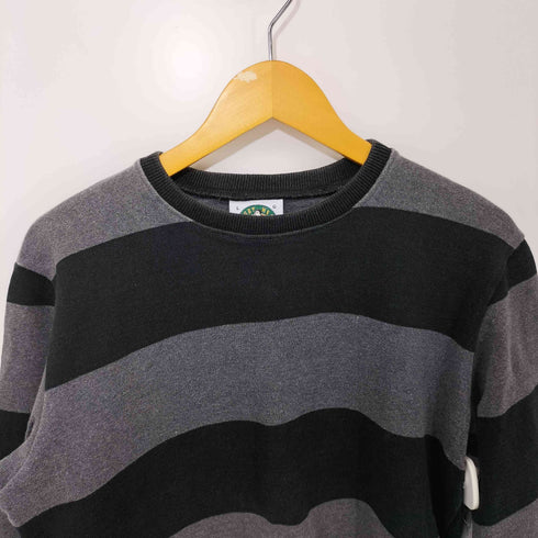 バーバリアン BARBARIAN カナダ製 ボーダー L/S クルーネック Tシャツ メンズ L