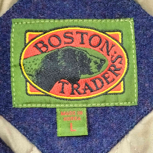 ボストントレーダーズ BOSTON TRADERS 90s メランジ スタンドカラーウールジャケット メンズ L
