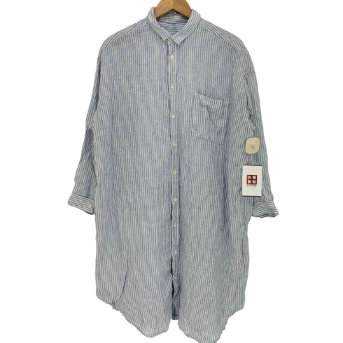 ネストローブ nest Robe リネン ストライプ ロングシャツワンピース レディース FREE