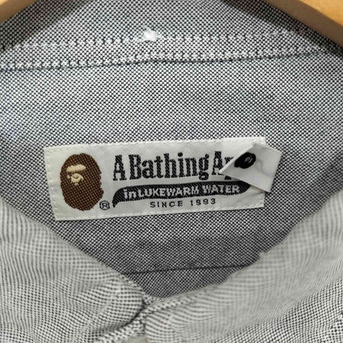 アベイシングエイプ A BATHING APE ポケットデザイン ボタンダウン L/S シャツ メンズ JPN:L