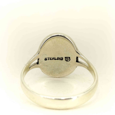 sterling刻印 ターコイズデザイン シルバーリング メンズ 18号