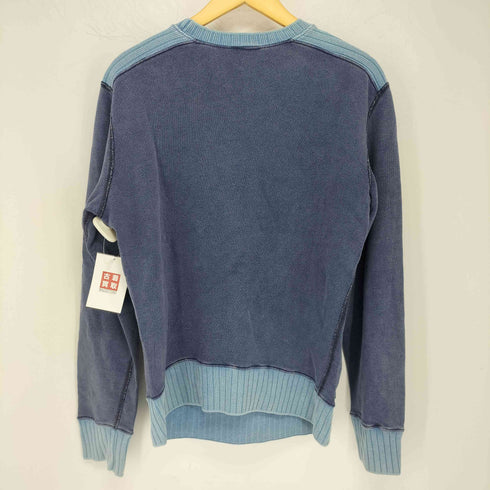 ディーゼル DIESEL ロゴ刺繍 リブ切替 クルーネックスウェット メンズ JPN:M