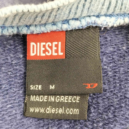 ディーゼル DIESEL ロゴ刺繍 リブ切替 クルーネックスウェット メンズ JPN:M