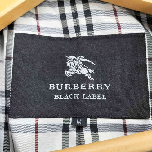 バーバリーブラックレーベル BURBERRY BLACK LABEL 裏地ノヴァチェックベロアチェスターコート メンズ M