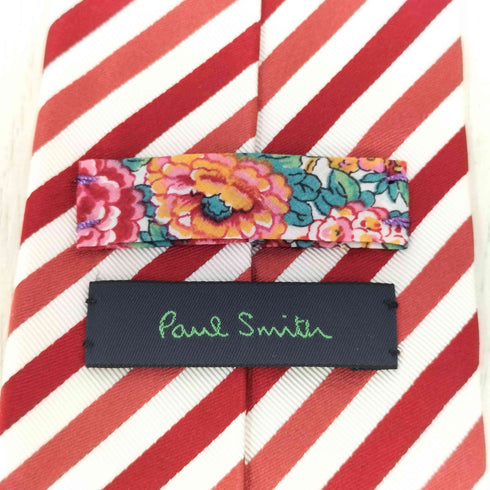 ポールスミス Paul Smith シルクコットン ボーダー ネクタイ メンズ