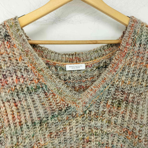 ビューティーアンドユースユナイテッドアローズ BEAUTY & YOUTH UNITED ARROWS BY ミックスカラーVネック ニットベスト レディース