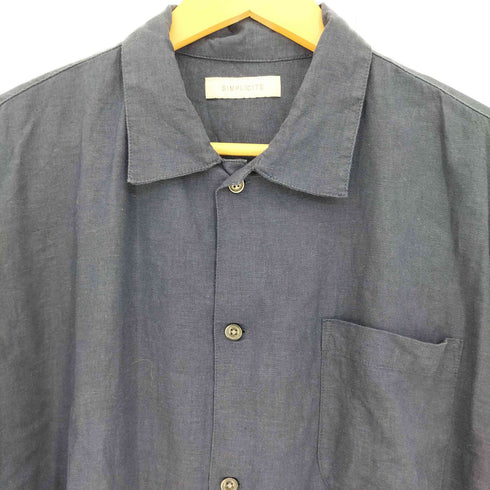 シンプリシテェ SIMPLICITE 25ss 【European Flax / ヨーロピアンフラックス】リネンレーヨン フレンチフロントシャツ メンズ M