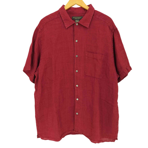 バナナリパブリック BANANA REPUBLIC 90-00s リネン100 半袖オープンカラーシャツ メンズ XL
