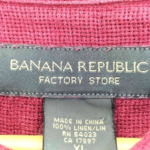 バナナリパブリック BANANA REPUBLIC 90-00s リネン100 半袖オープンカラーシャツ メンズ XL
