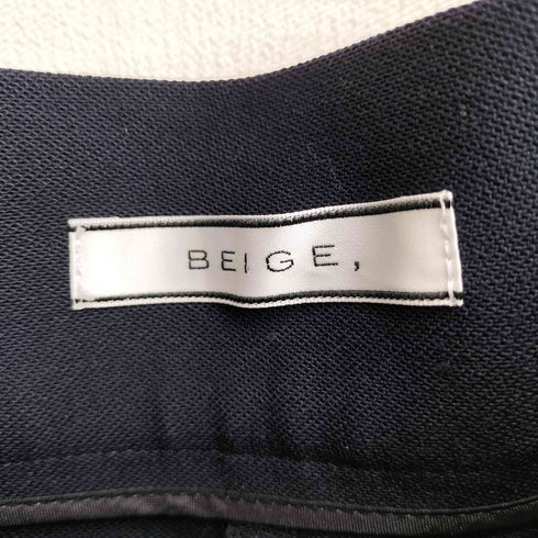 ベイジ BEIGE ポリウール ボタンフライ テーパードパンツ レディース JPN:2