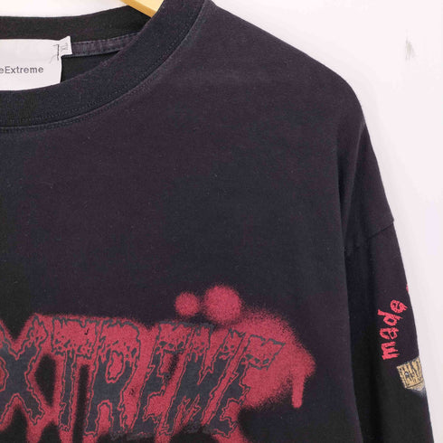 MadeExtreme フロント袖 グラフィックプリント 長袖カットソー メンズ XL