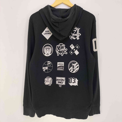 アディダスオリジナルス adidas Originals フロントパフォーマンスロゴプリント バスケットボールフーディー メンズ M