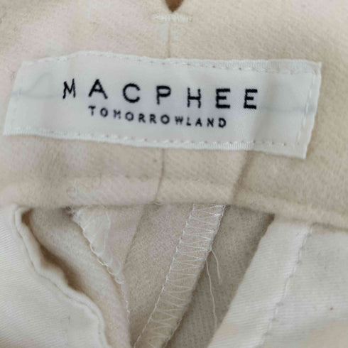 トゥモローランドマカフィー tomorrowland macphee ウールフラノ ストレートカーゴパンツ レディース JPN:34