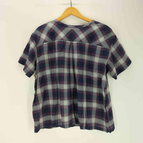 ズッカ ZUCCa フラワー デザイン タータンチェック プルオーバー S/S ブラウス レディース JPN:M